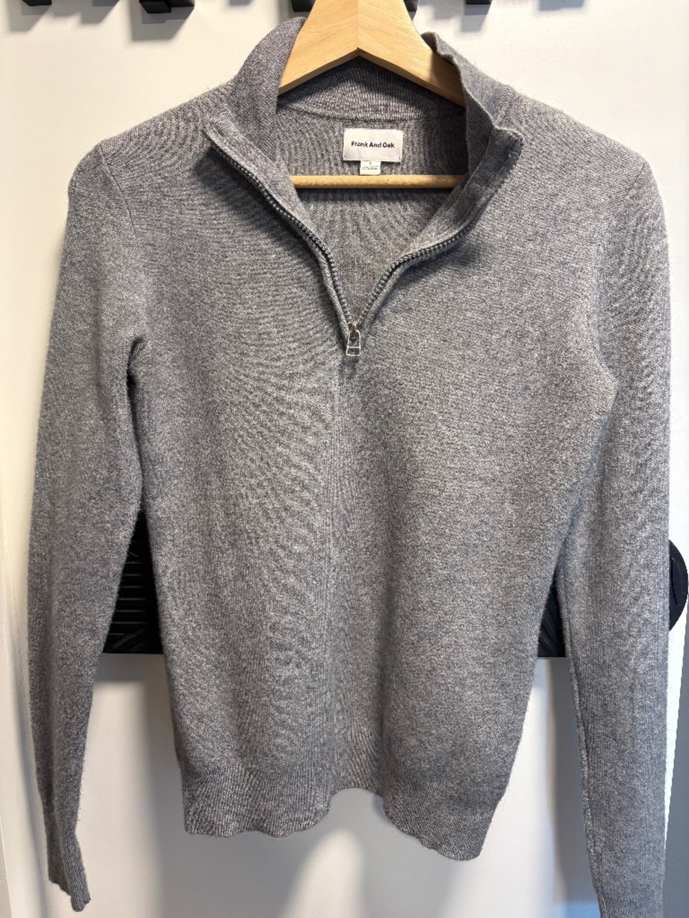 Frank and Oak half zip sweater